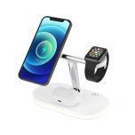 Wireless charger with 3in1 LED lamp (white)
