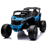 Can Am Maverick (juoda ir mėlyna) 4x4 (4x200W) minkšti ratai, odinė sėdynė, nuotolinio valdymo pultas, ličio jonų akumuliatorius