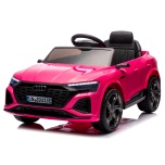 Laste elektriauto Audi SQ8 (roosa) - pehmed rattad, nahkiste, pult, liitiumioonaku