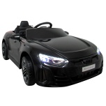 Laste elektriauto Audi RS E-Tron GT (Must) - pehmete rataste ja nahkistmega