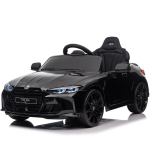 Children's electric car BMW M4 (black) - with soft wheels and leather seat
