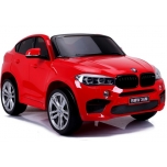 Sähköauto BMW X6M (musta) - pehmeillä pyörillä ja nahkaistuimella - voimakas moottori kahdelle lapselle!