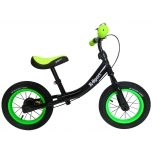 Bėgimo dviratis R3 12" (žalia/juoda) - pneumatinės padangos
