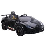 Electric car Lamborghini Huracan 4x4 (black) - with soft wheels and leather seat