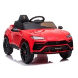 Laste elektriauto Lamborghini Urus (Punane) - pehmete rataste ja nahkistmega