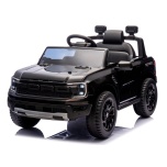 Laste elektriauto Ford Ranger Raptor (must) - pehmete rataste ja nahkistmega