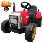 Children's electric excavator/tractor (red) C1 + trailer (length with trailer 135cm)