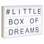 Lightbox LED 30x5x22cm puidust - hele