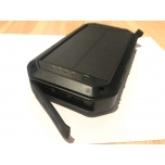 Powerbank 20000mAh - LED flashlight - solarpanel- wireless charging - black