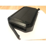 Akupank 20000mAh - LED lamp - päikesepaneel - juhtmevaba laadimine - must