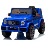 Children's electric car Mercedes G63 AMG 4x4 (Blue) - leather seat, soft wheels, remote control, lithium-ion battery