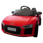 Electric car Audi R8 Spyder (Red) - with soft wheels and leather seat