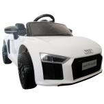 Electric Audi R8 Spyder (White) - with soft wheels and leather seat